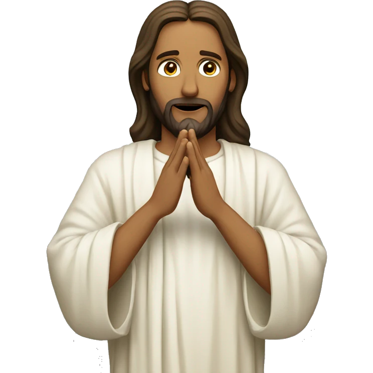 Jesus, praying emoji