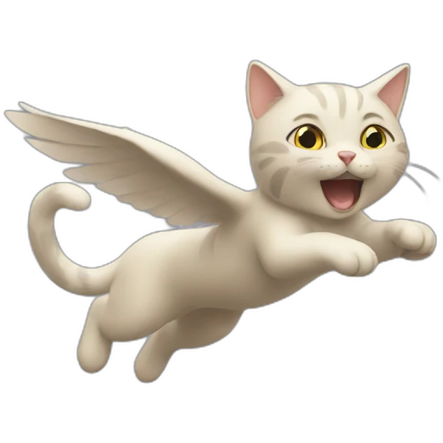 Flying cat emoji