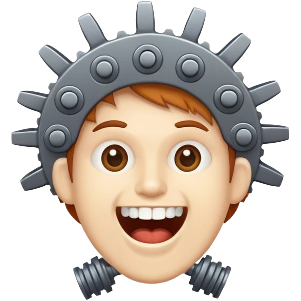 Animated person chattering their teeth out of gear like old cartoons emoji