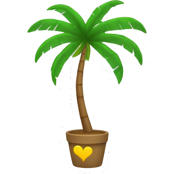 A heart and a small palm tree emoji