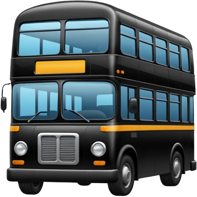 black bus 2d emoji