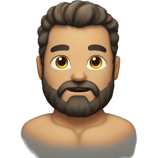 Muscular man big beard emoji