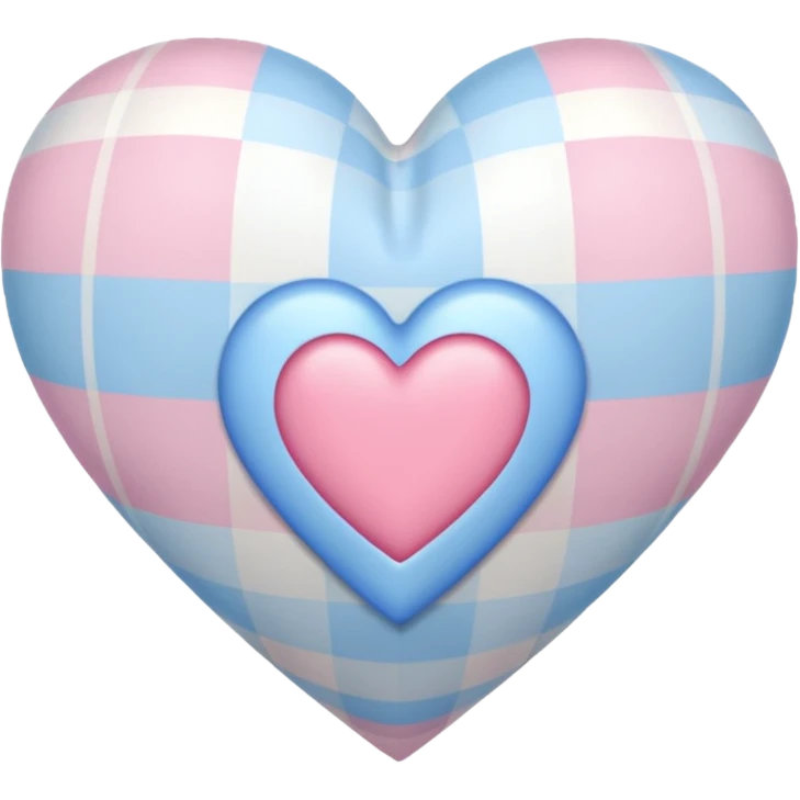pastel heart with a soft pastel plaid pattern emoji