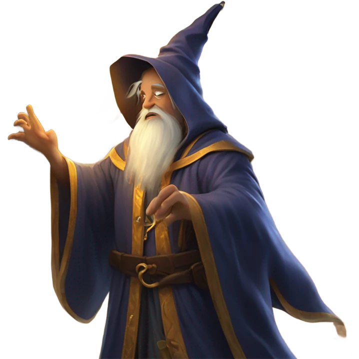 wizard lightning on a large clock emoji