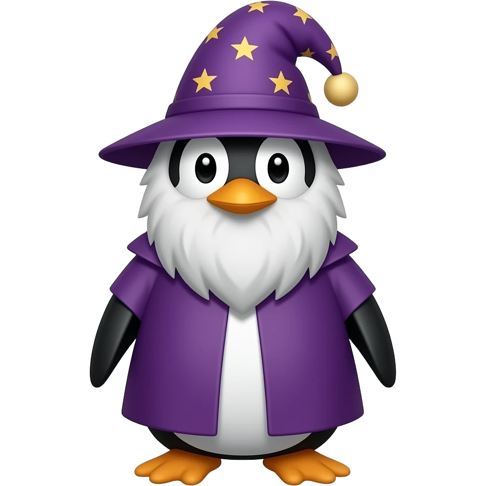 Penguin Wizard emoji