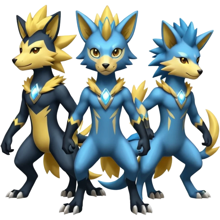 Luxio-Luxray-Zeraora-Manectric-fusion (full body) emoji