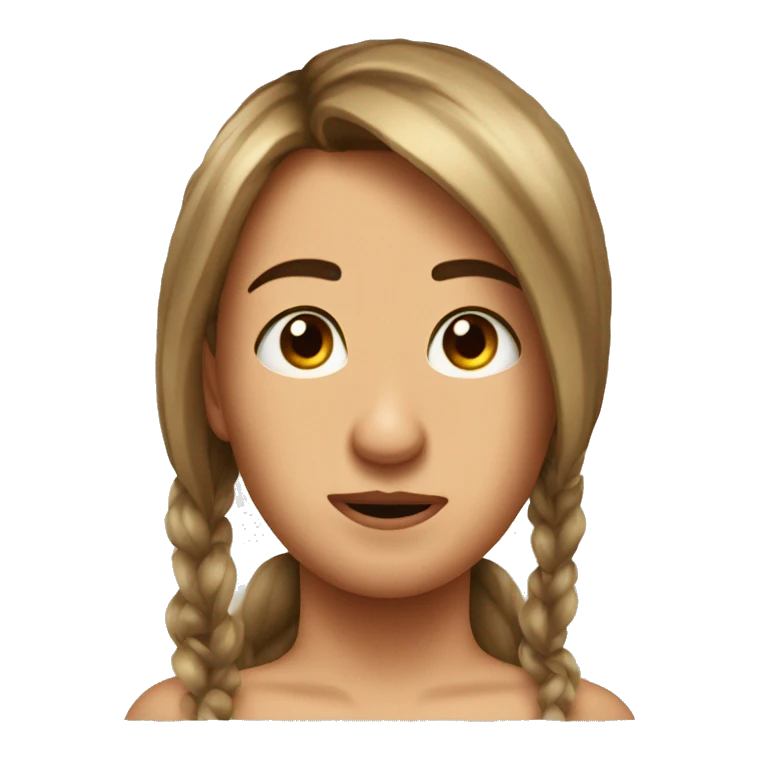 Side eye while tucking hair behind ear emoji