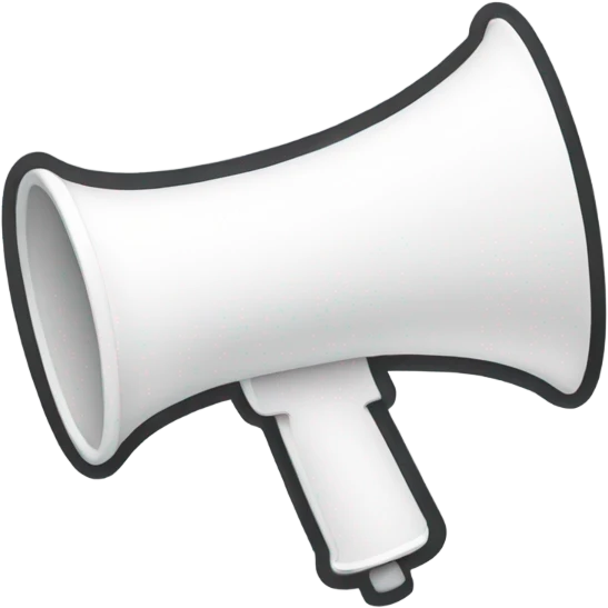 Megaphone white emoji