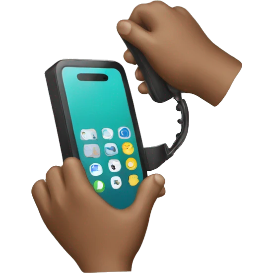 Holing a phone  emoji