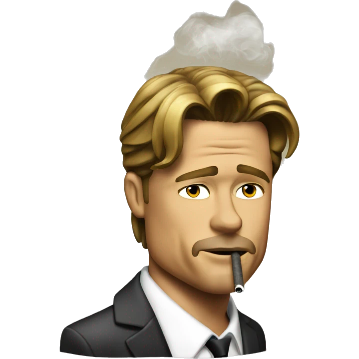 brad pitt smoking emoji