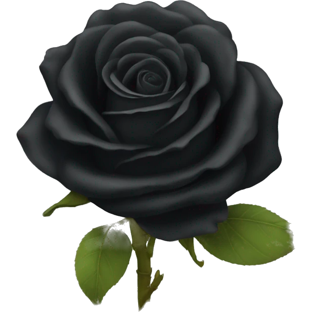 black rose boquet emoji
