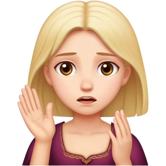 pleading girl emoji