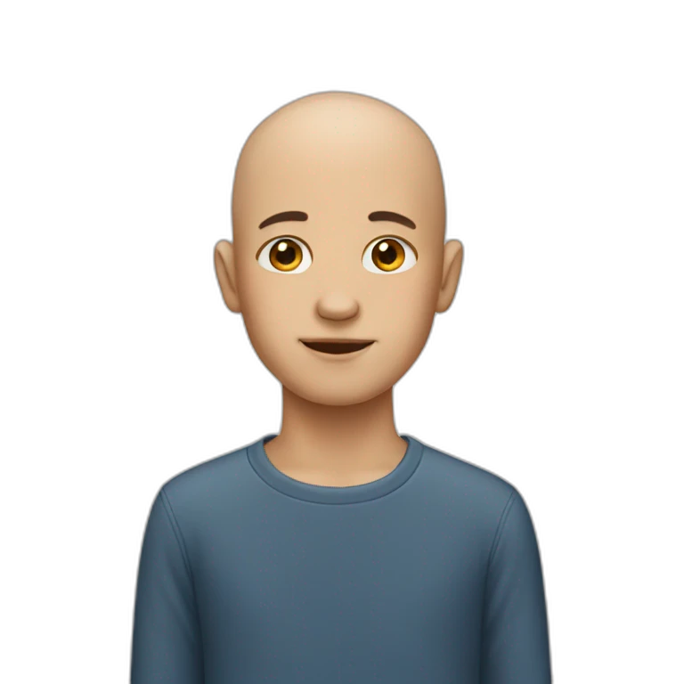 Boy with no hair emoji