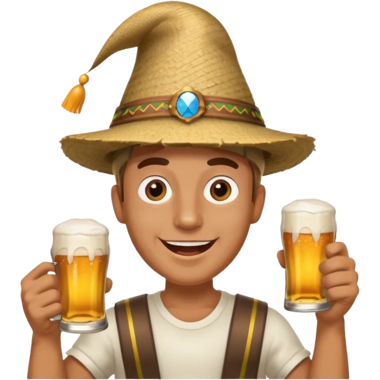 a guy excited with some festival background  emoji