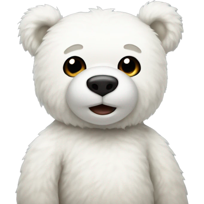 White Teddy bear emoji