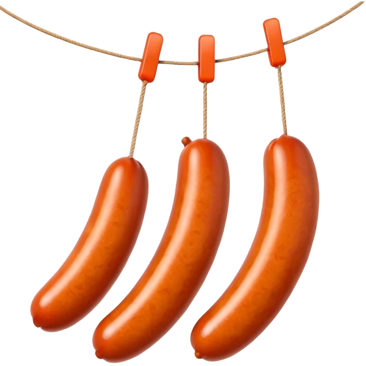 sausages on a string
Apple emoji style emoji