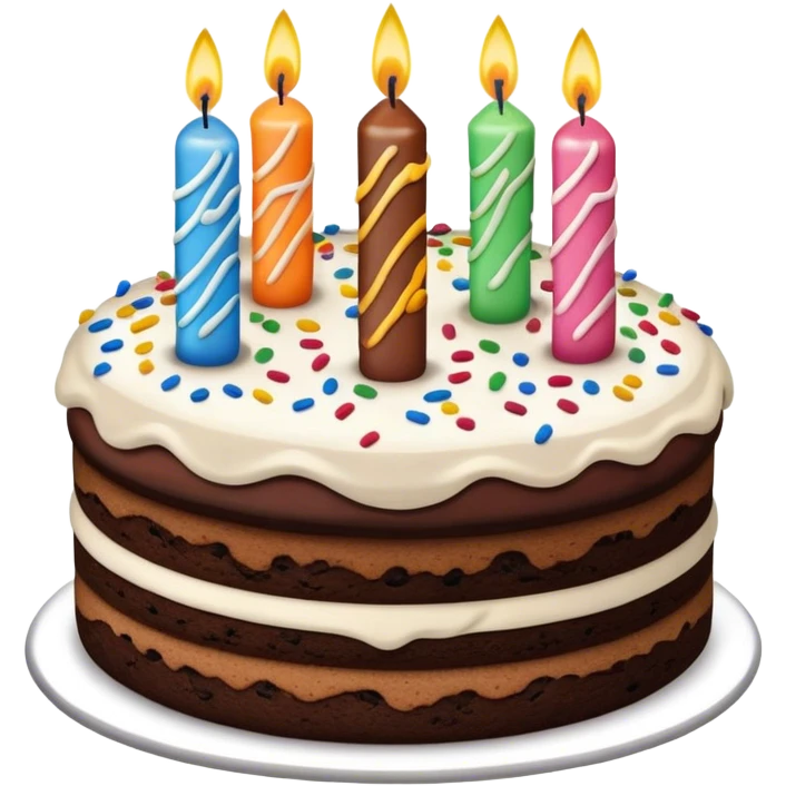 Chocolate cookie birthday cake emoji