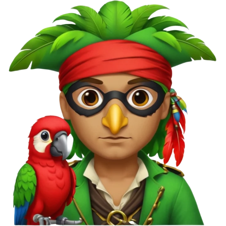 pirate and parrot emoji