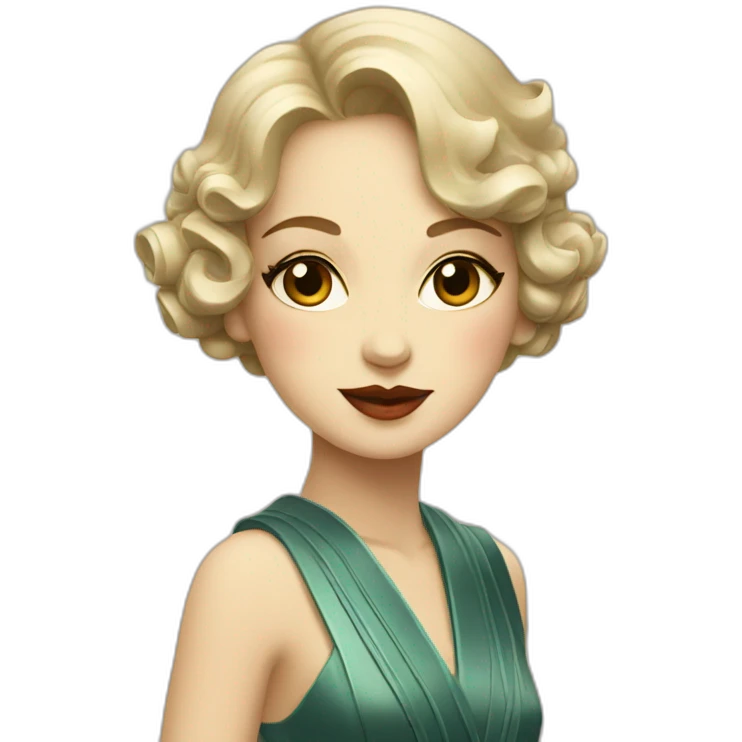 Art deco girl emoji