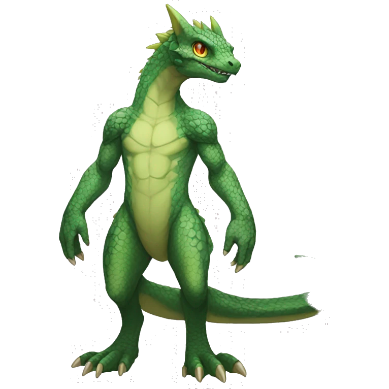 Anthro Sona Fakemon Reptilian Draco Full Body emoji