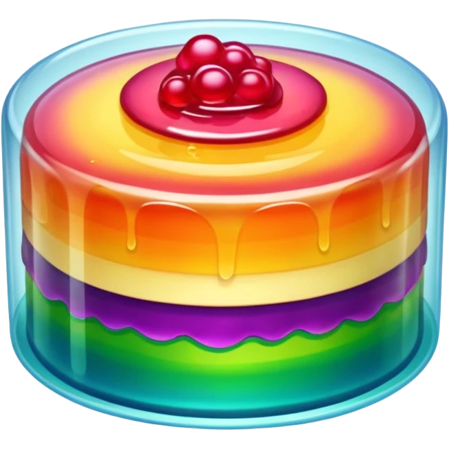 Transparent Jelly Cake emoji