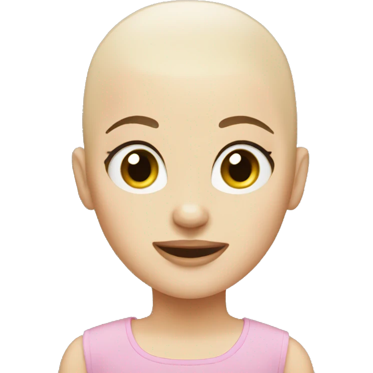 Bald head girl emoji