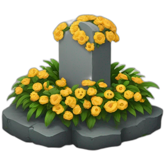 flower grave emoji