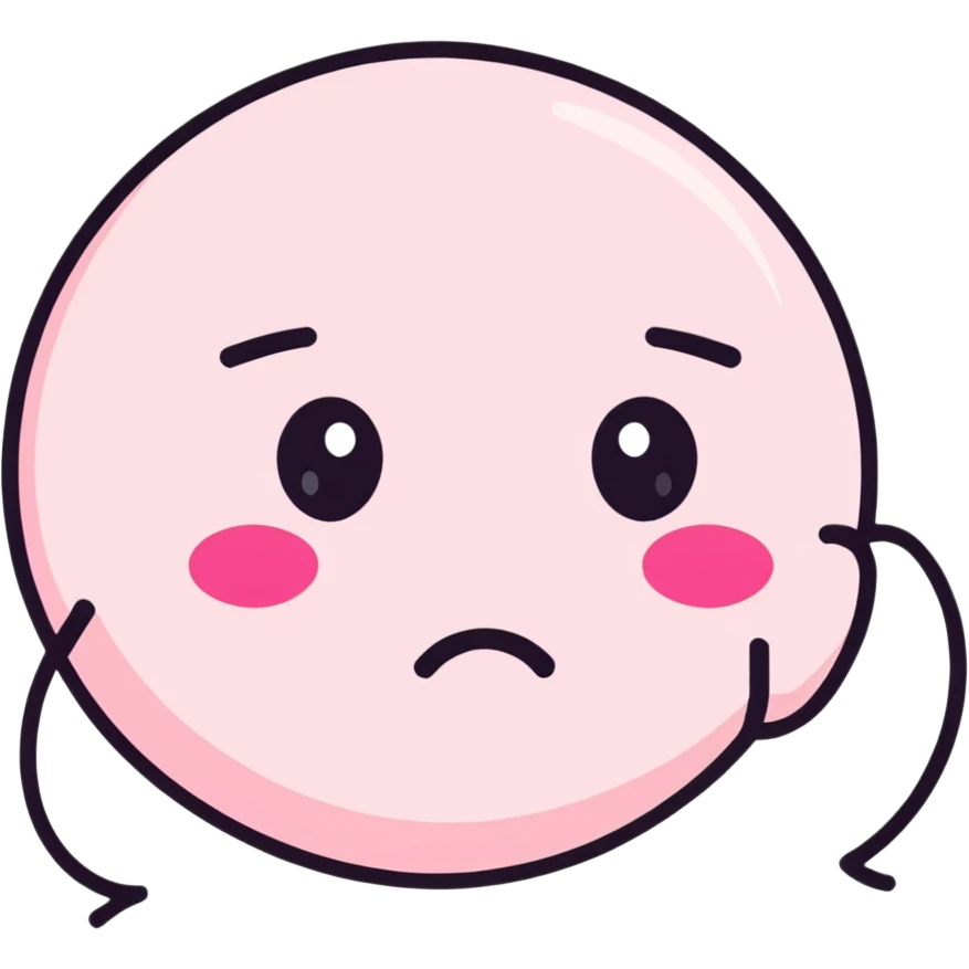 pink emoji being sensitive emoji