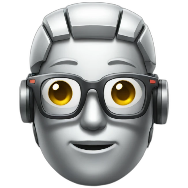 robot wearing glasses emoji