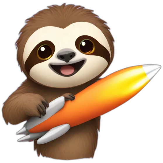 Sloth + rocket emoji