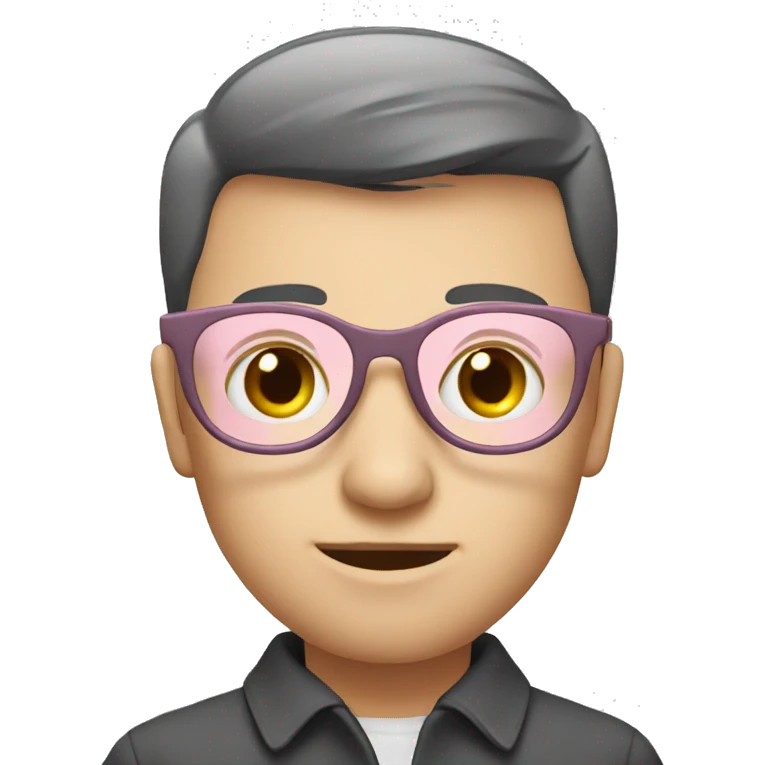 Pale Pink eyeglasses emoji