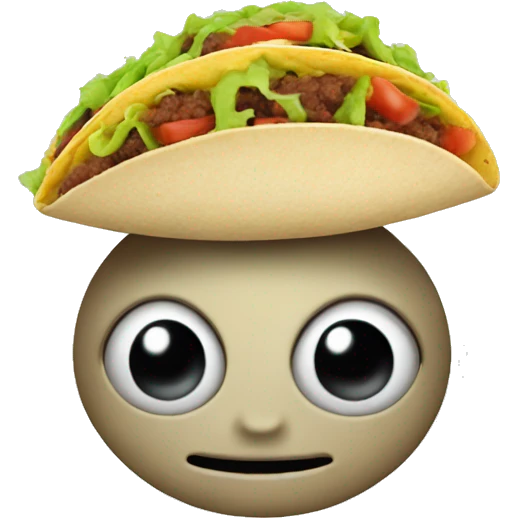 An alien with a taco in its head emoji