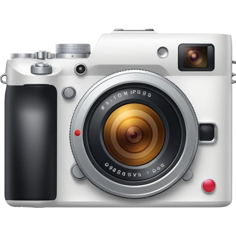 Mirrorless white camera
 emoji