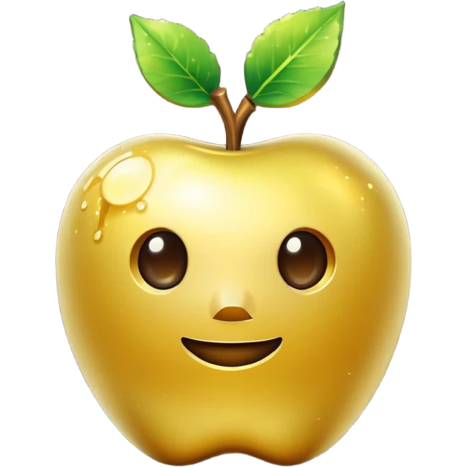 Enchanted golden apple in minecraft style  emoji