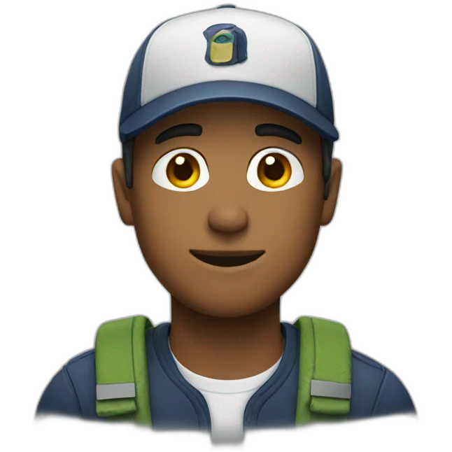 a man wearing cap emoji