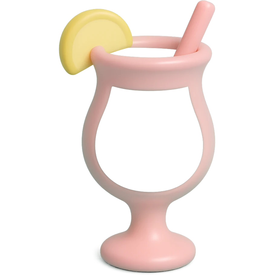blue curaçao tropical cocktail in a hurricane glass emoji
