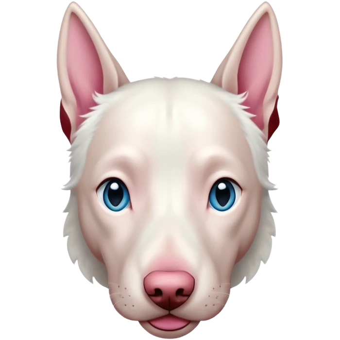albino doberman with blue eyes emoji