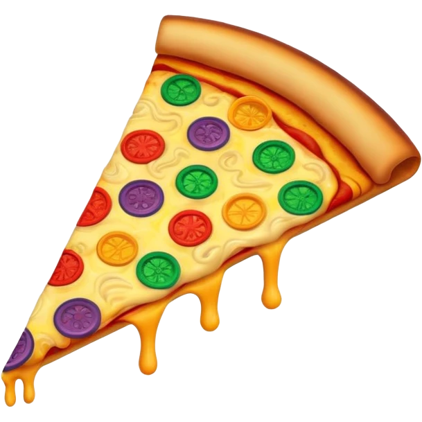 Rainbow pizza emoji