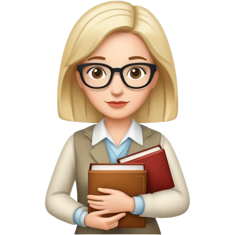 Librarian holding books emoji