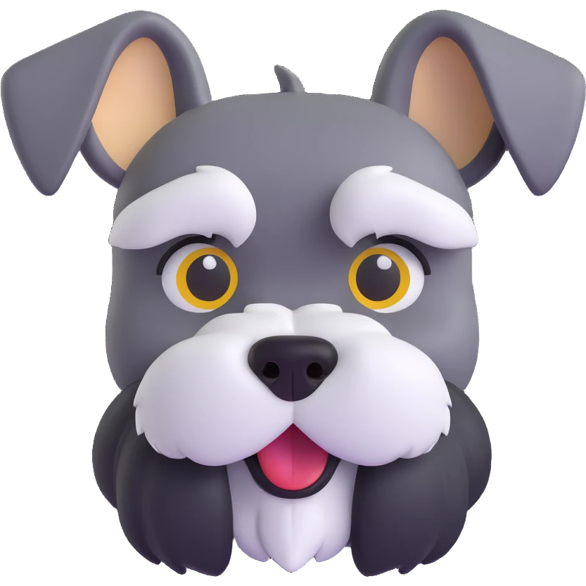 schnauzer dog 3D emoji style emoji