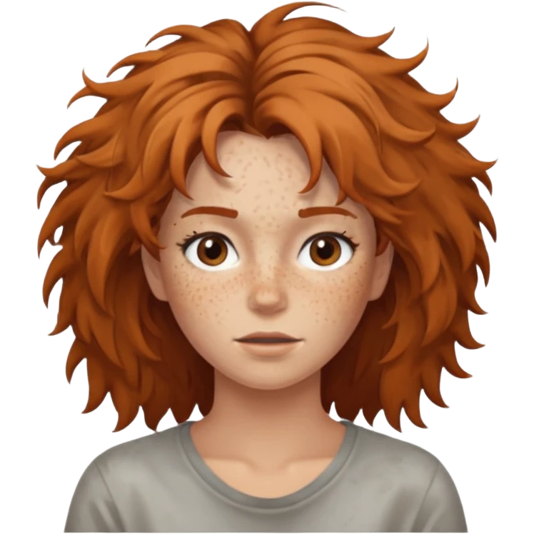woman with messy hair emoji