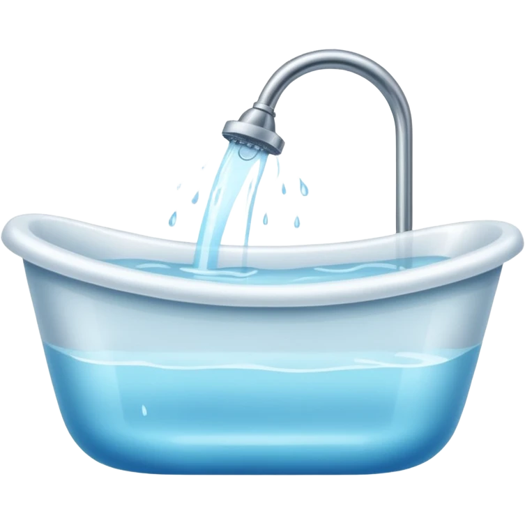 Bathtub full of water emoji