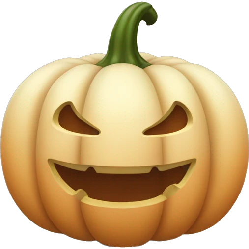 Cream coloured pumpkin emoji