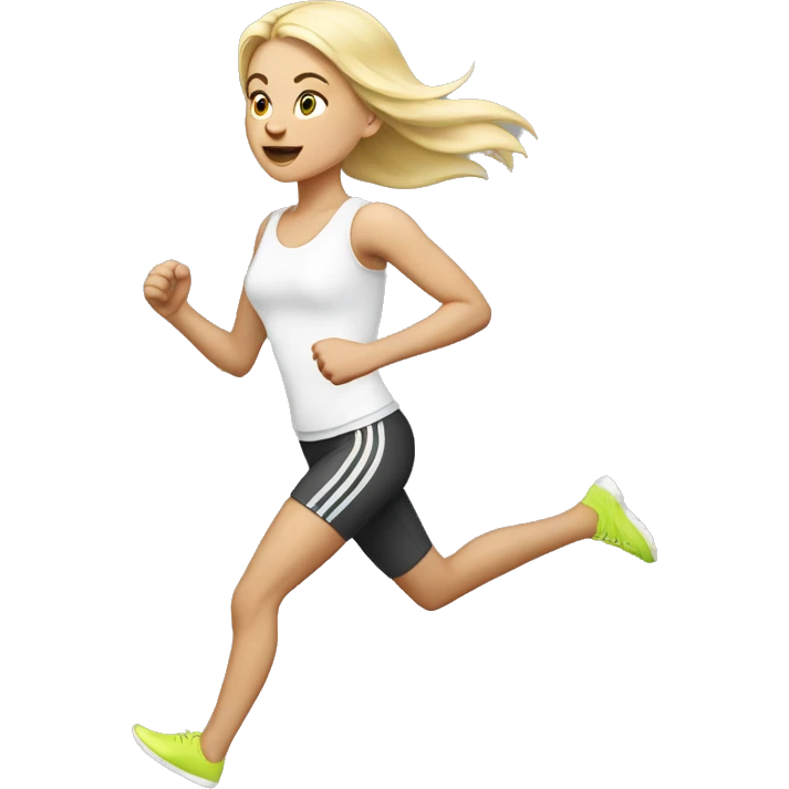  slavic blonde white skinny girl running  emoji