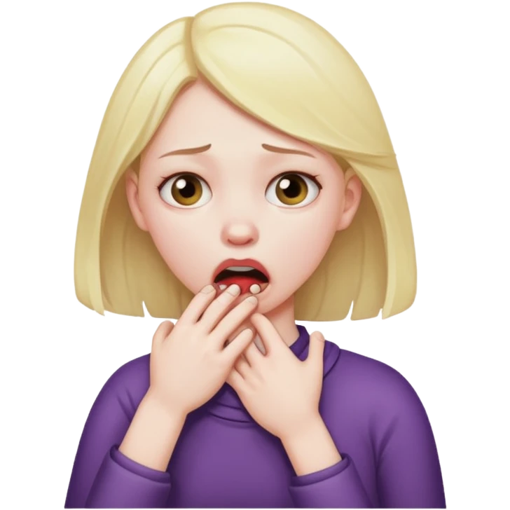 Girl choking herself  emoji