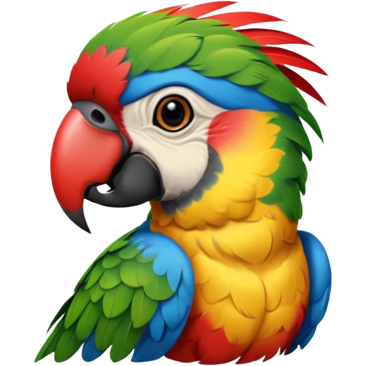 Parrort with face tattoo  emoji