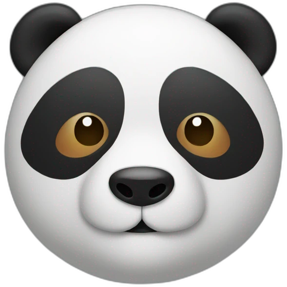 panda mask, only covering top half of face emoji