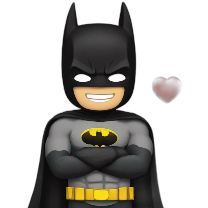 Batman and heart emoji