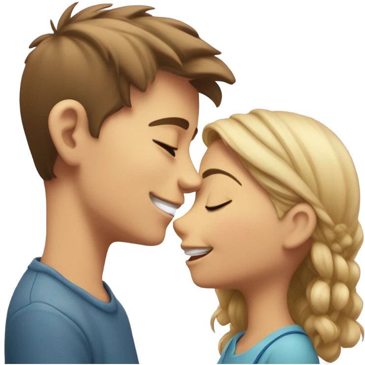 a girl and boy kissing  emoji