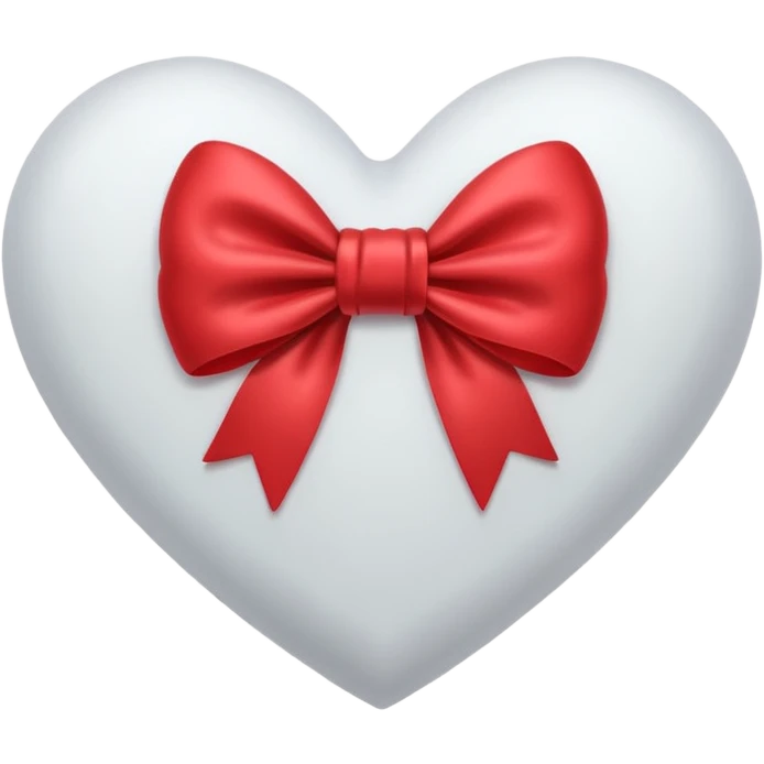 heart with a bow, white emoji